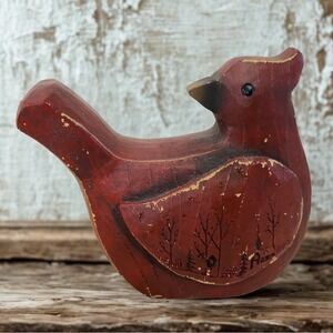Handcrafted Artsy Rustic Wooden Bird Figurines